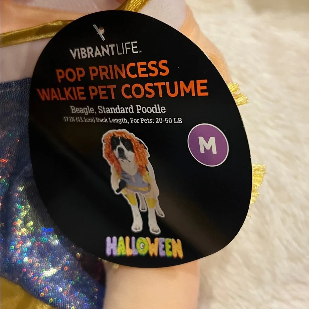 Lot 6 VibrantLife Halloween Hotdog Paw-Risian Pet Costume Medium Dog